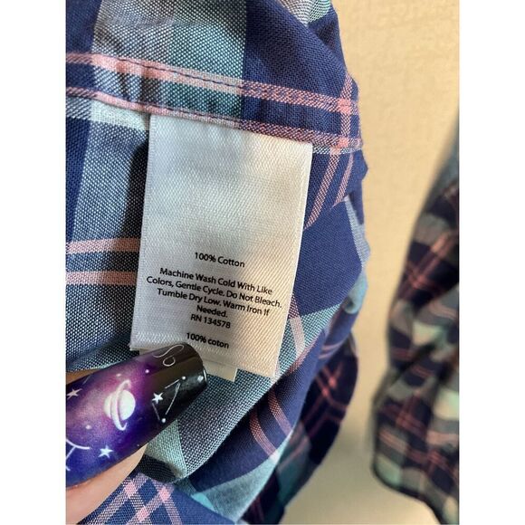 Vineyard Vines Shirt Men Large Blue‎ Check Performance Slim Fit Tucker Cotton - Picture 8 of 9